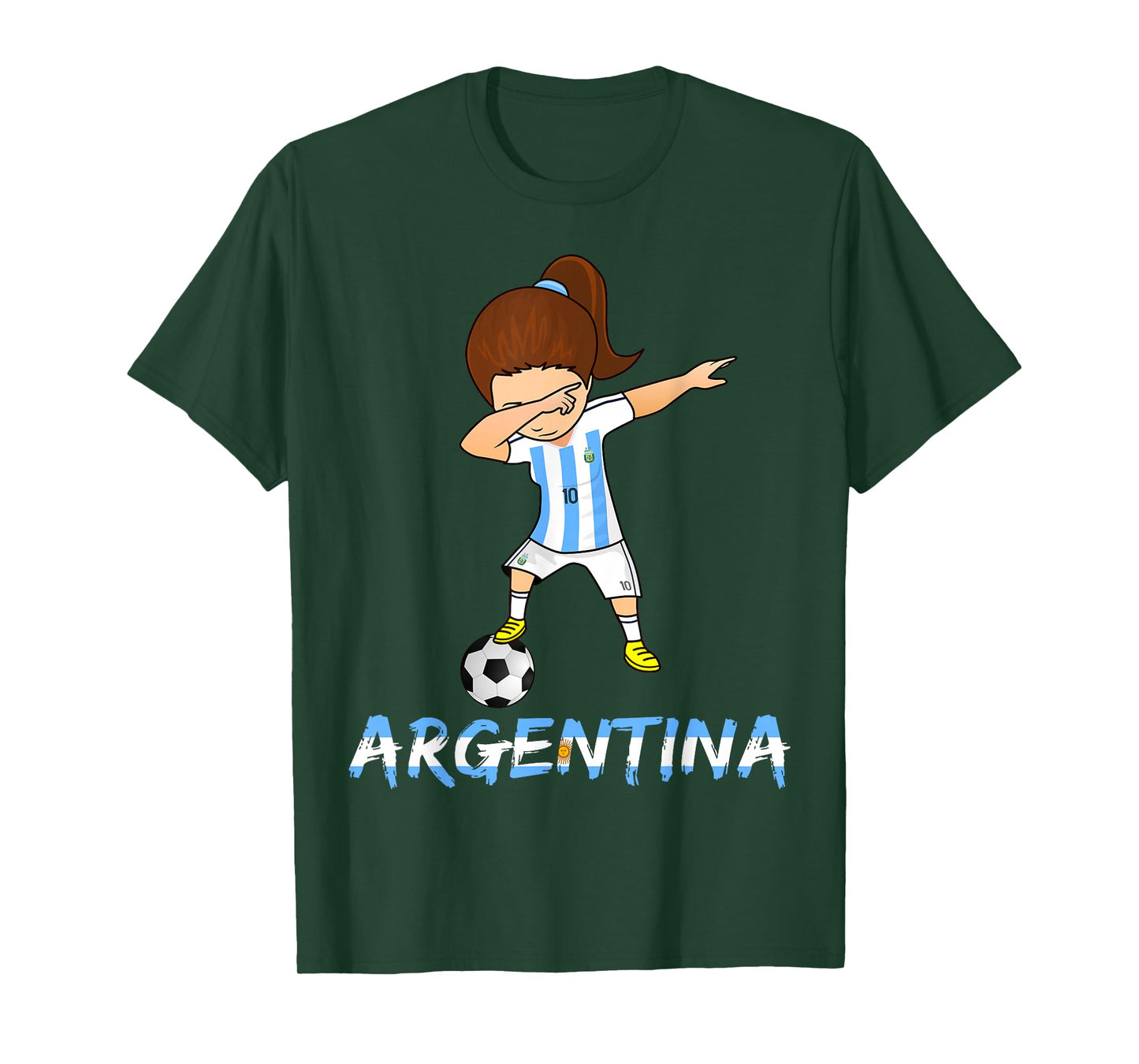 Dabbing Argentina Shirt, Soccer Girl 2018 Football Jersey T-Shirt