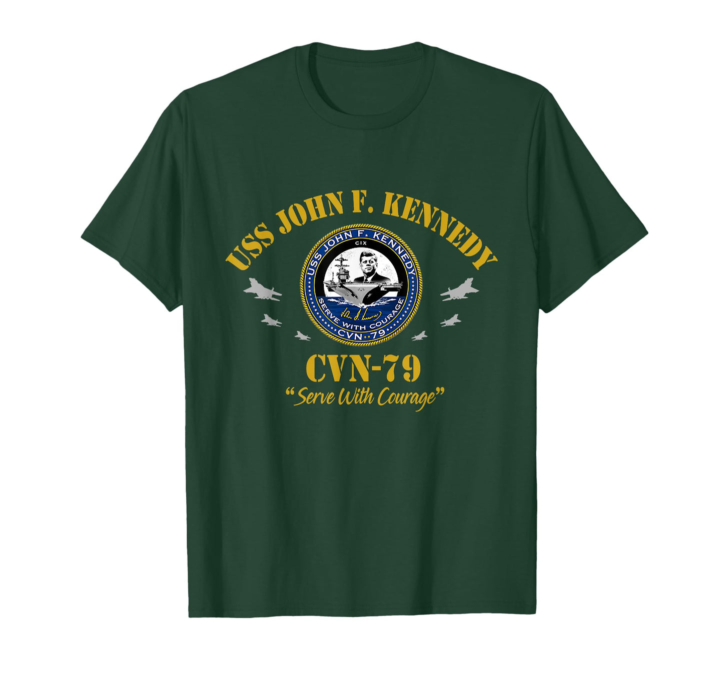 USS John F. Kennedy CVN-79 Aircraft Carrier Veteran Vintage T-Shirt