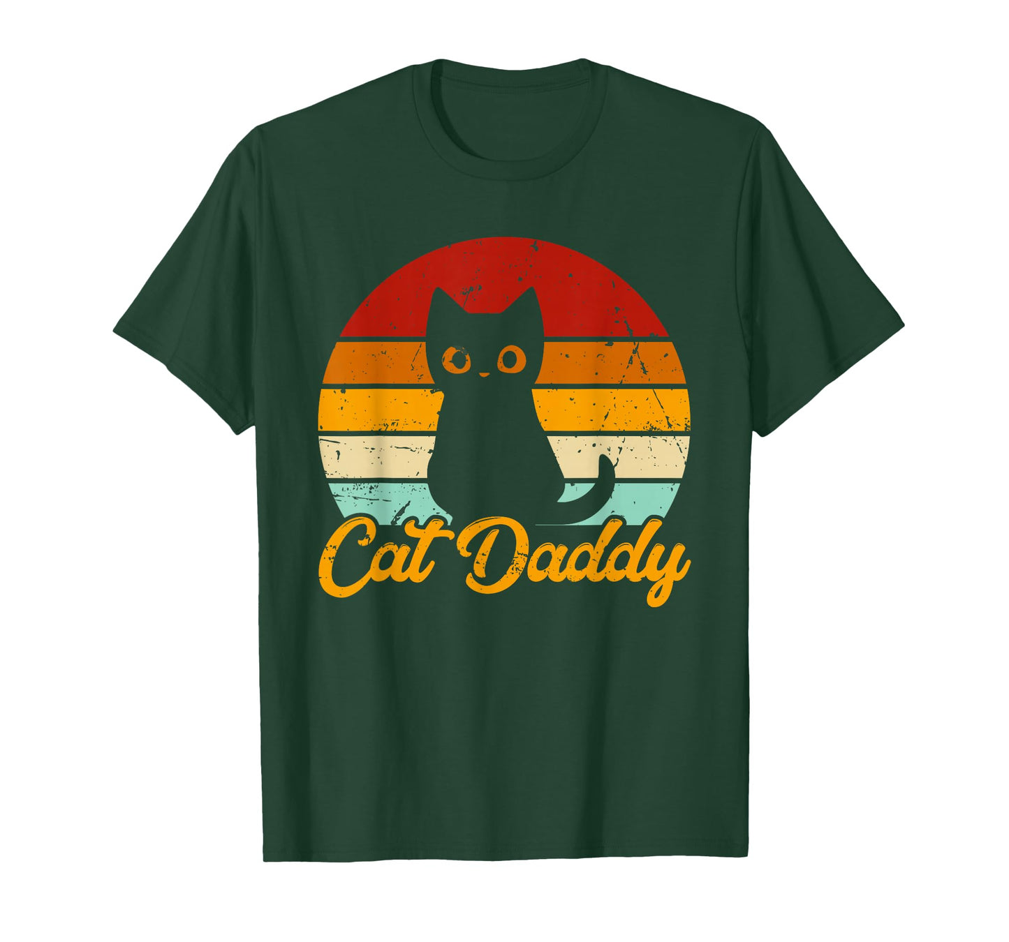 Cat Daddy - Vintage Eighties Style Cat Retro Distressed Cat T-Shirt