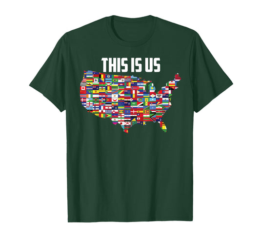 This Is US International Flags Citizens Immigrant Gift T-Shirt