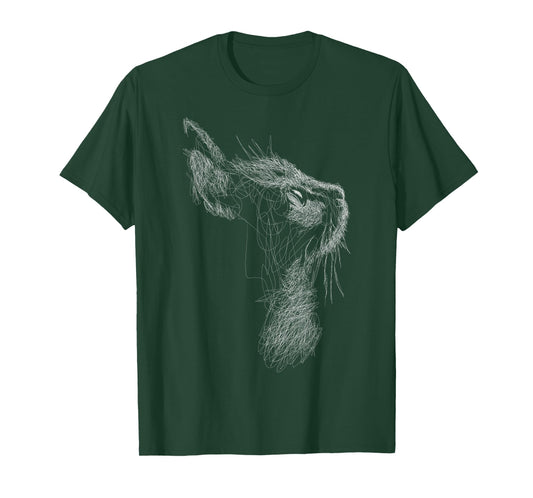 Cute Cat scribble art sketch for kitten lover Kitty cats T-Shirt for Men Women Girls Kids