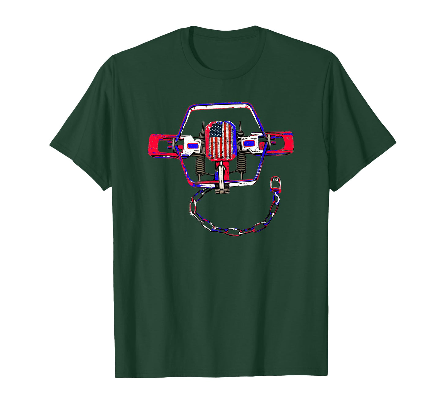 Trapping Shirt with a USA Flag Trap for Trappers Women Kids Men T-Shirt