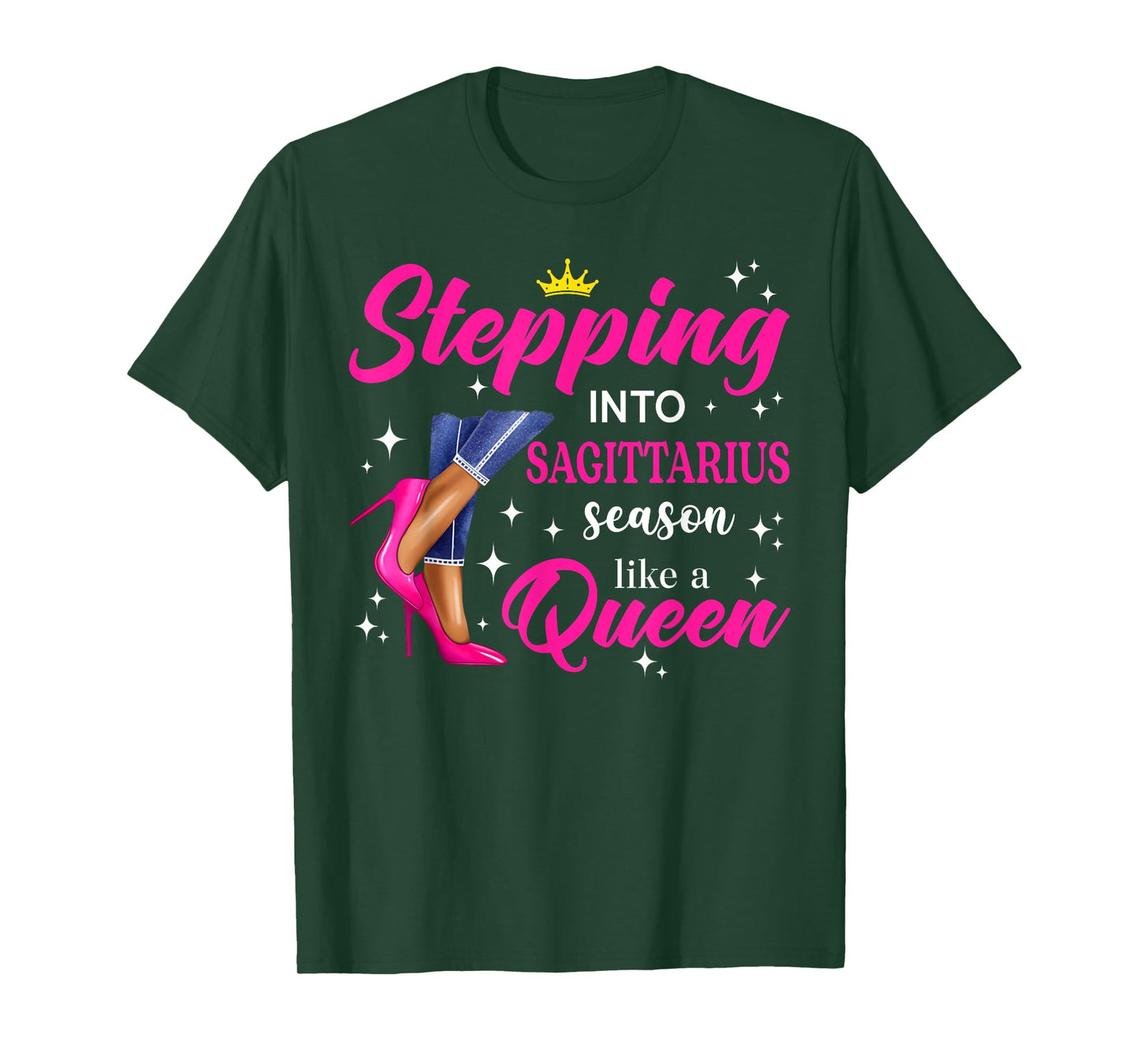 Stepping Into Sagittarius Season Like A Queen Pink High Heel T-Shirt