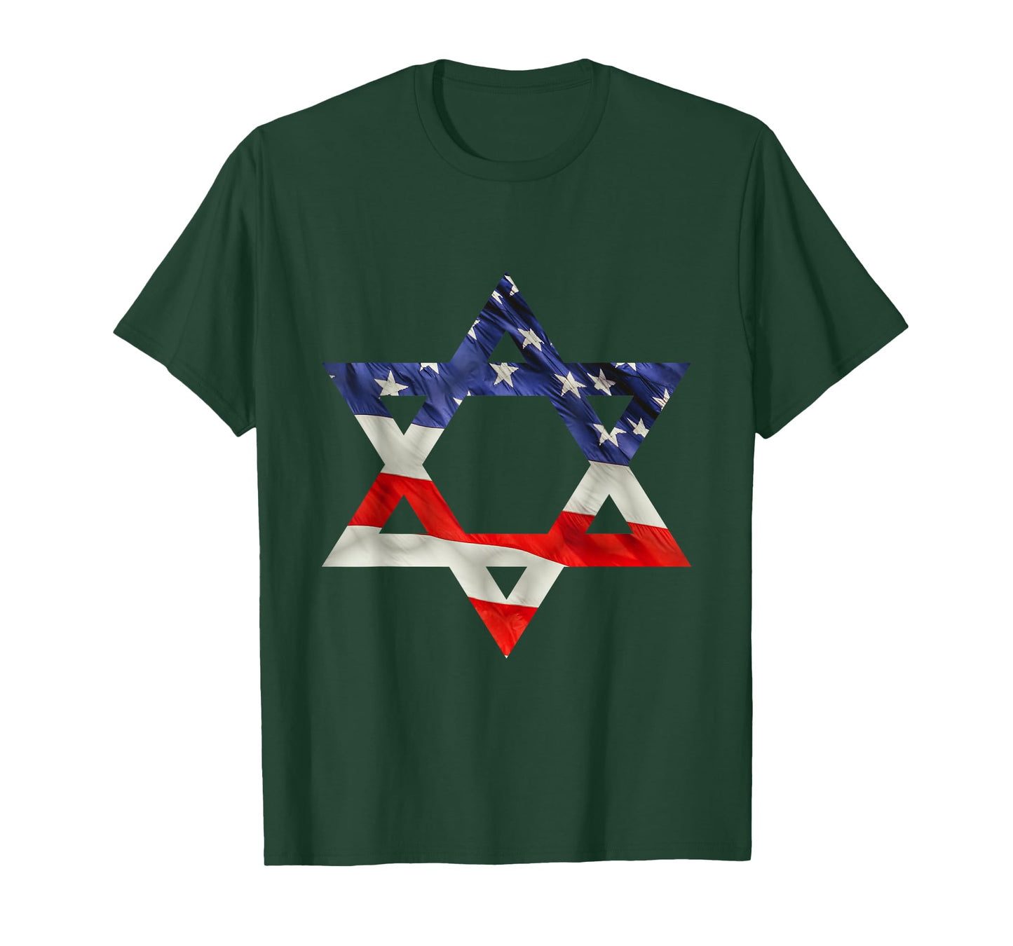 Star Of David American Flag Pro Israel USA Israeli Jewish T-Shirt