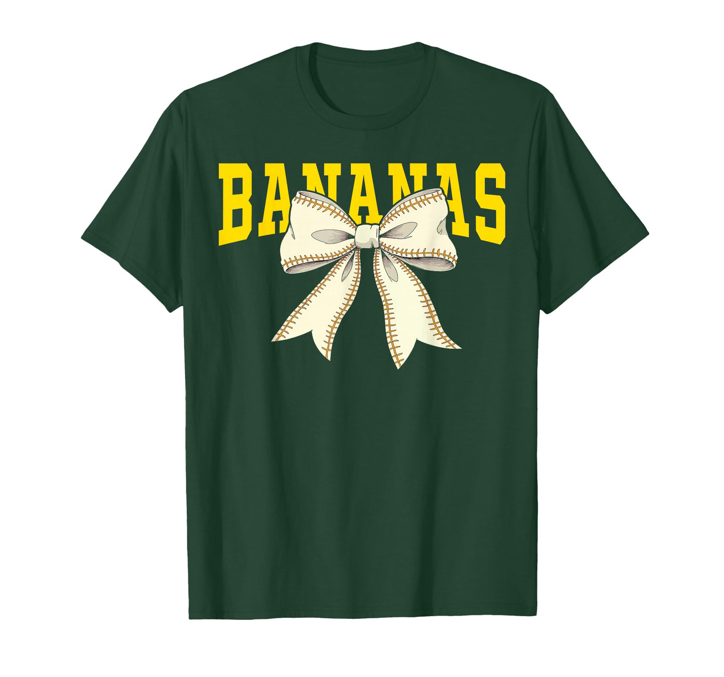 Retro Bananas Last Name Coquette Bow Women Girls Kids T-Shirt