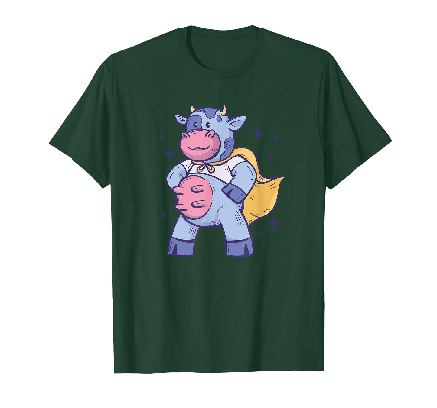 Cow In Superhero Costume Cattle, Cow Farmer T-Shirt