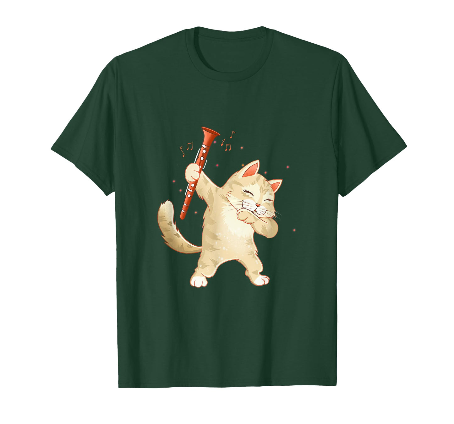 Funny Clarinet Dabbing Cat Lover Clarinetist Cat Men Women T-Shirt