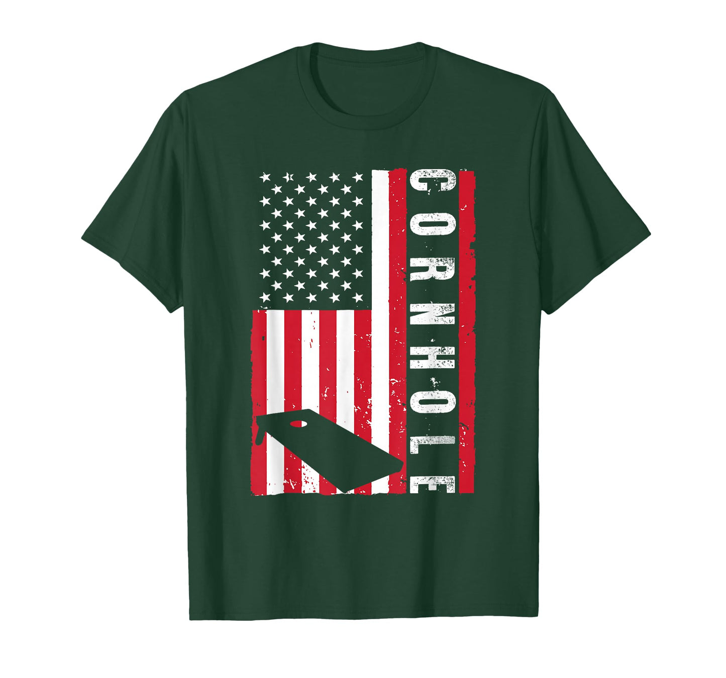 Cool Cornhole Art Men Women American Flag Corn Hole Player T-Shirt