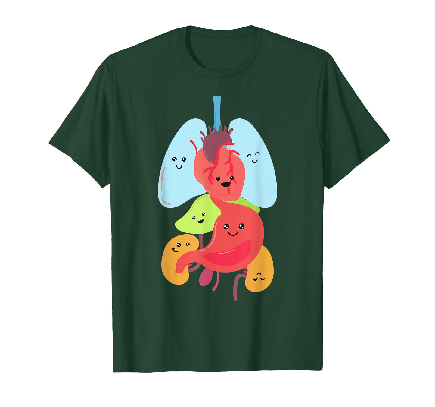 Cute Anatomy TShirt - Internal Organs Body Tee T-Shirt