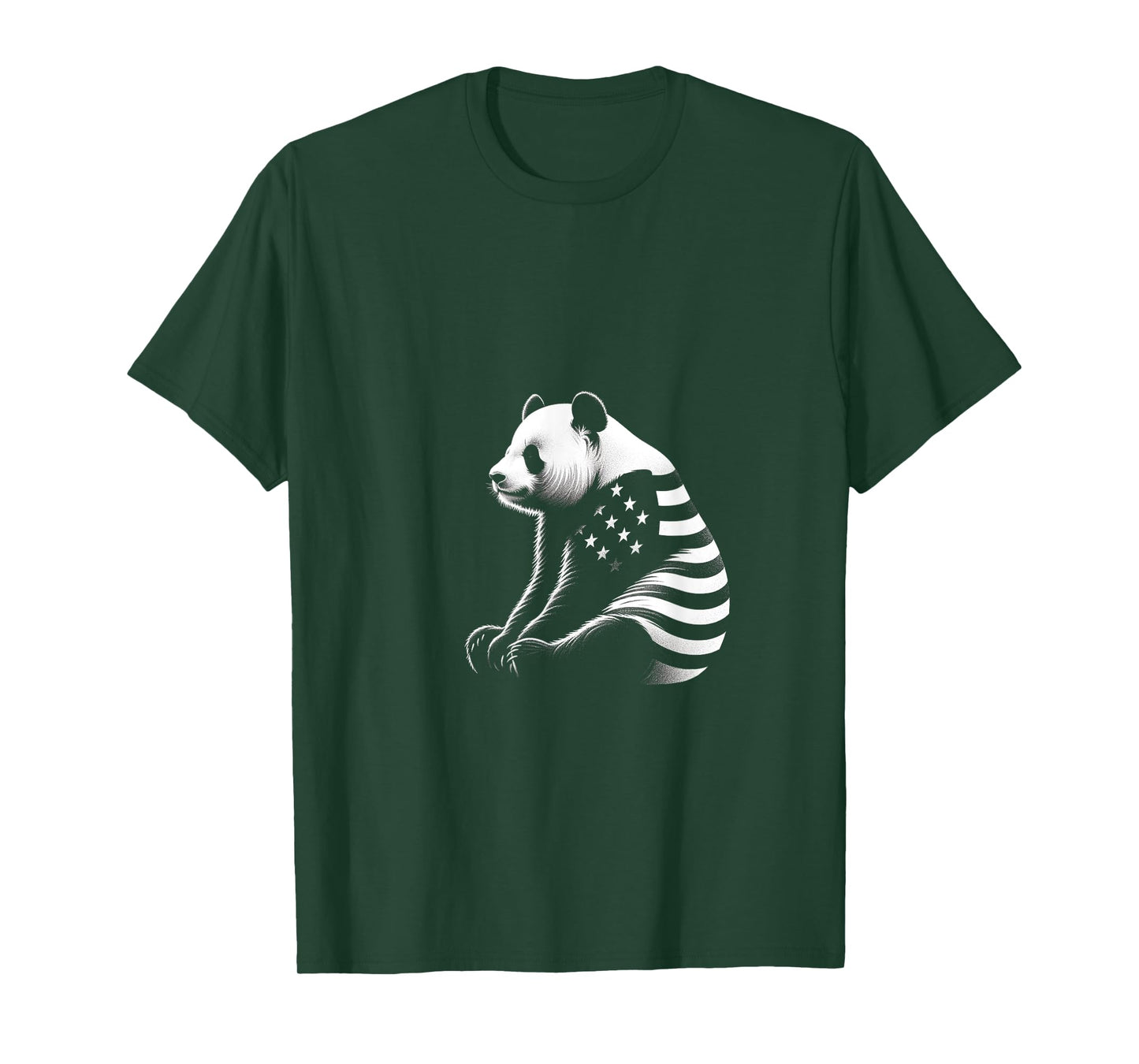 Panda American Flag USA Flag T-Shirt for Women Men