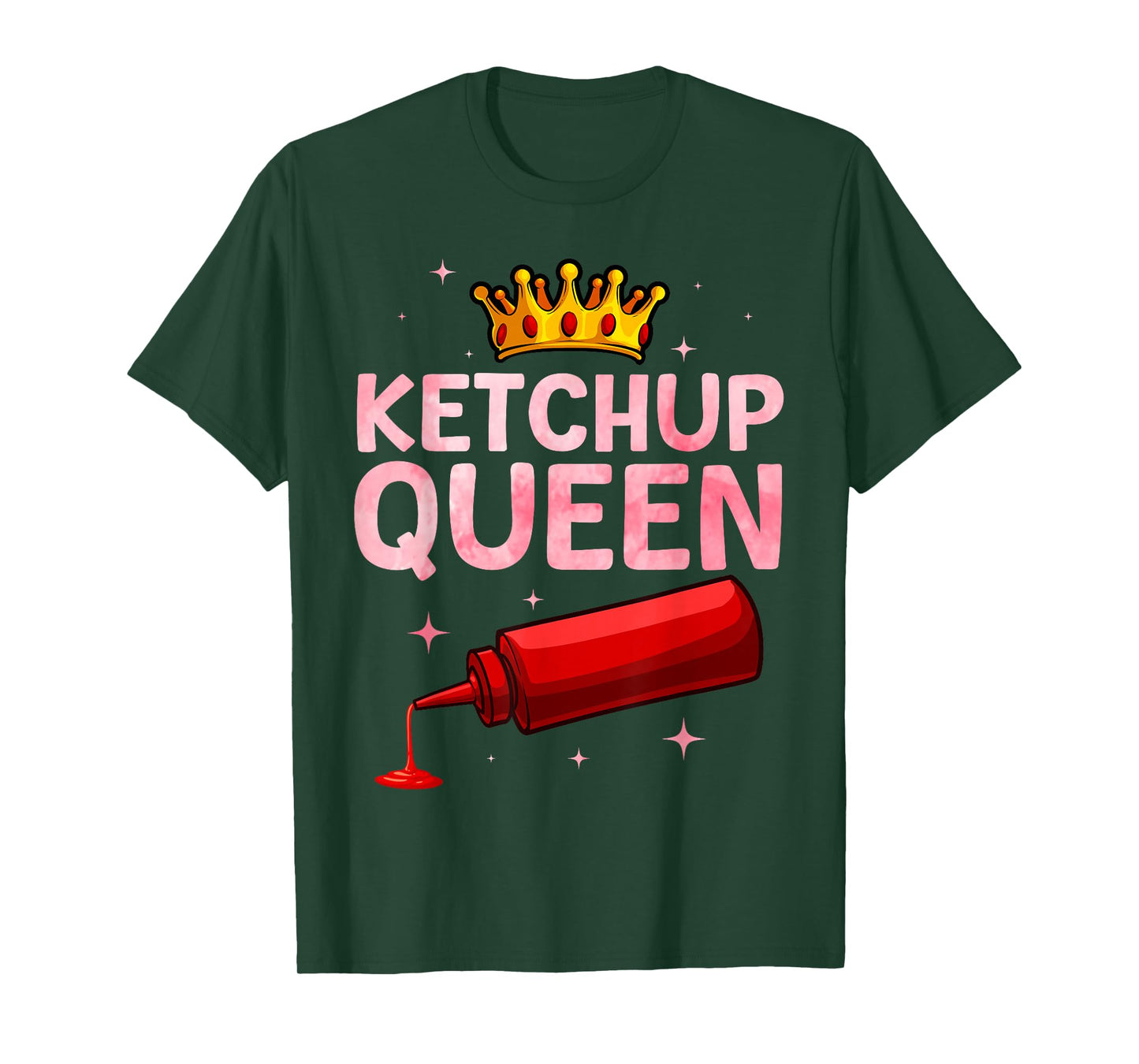 Cool Ketchup Queen Art For Women Girls Tomato Ketchup Lover T-Shirt