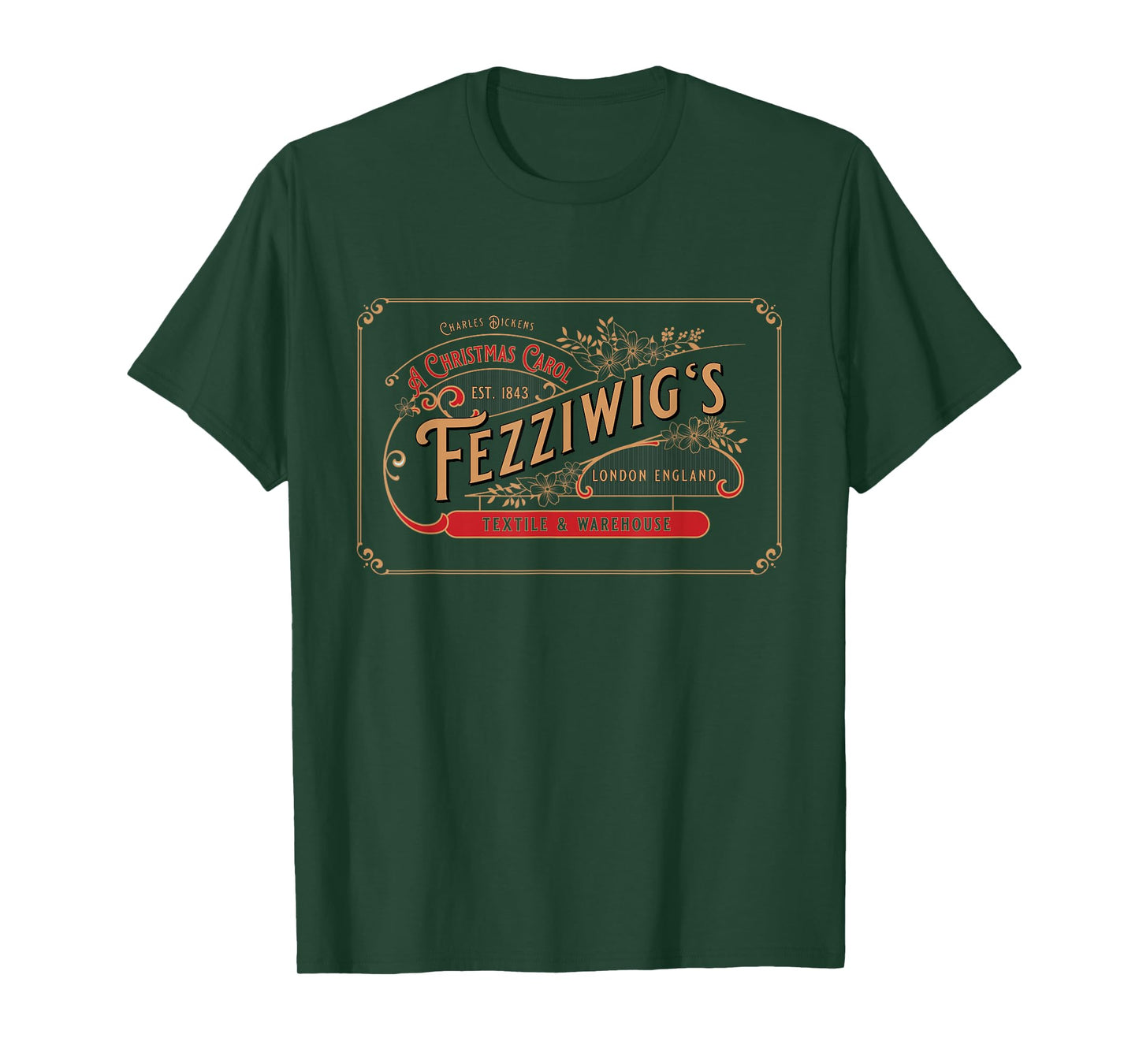 Charles Dickens, Christmas Carol, Fezzigg's, Scrooge & Marley, Holiday T-Shirt
