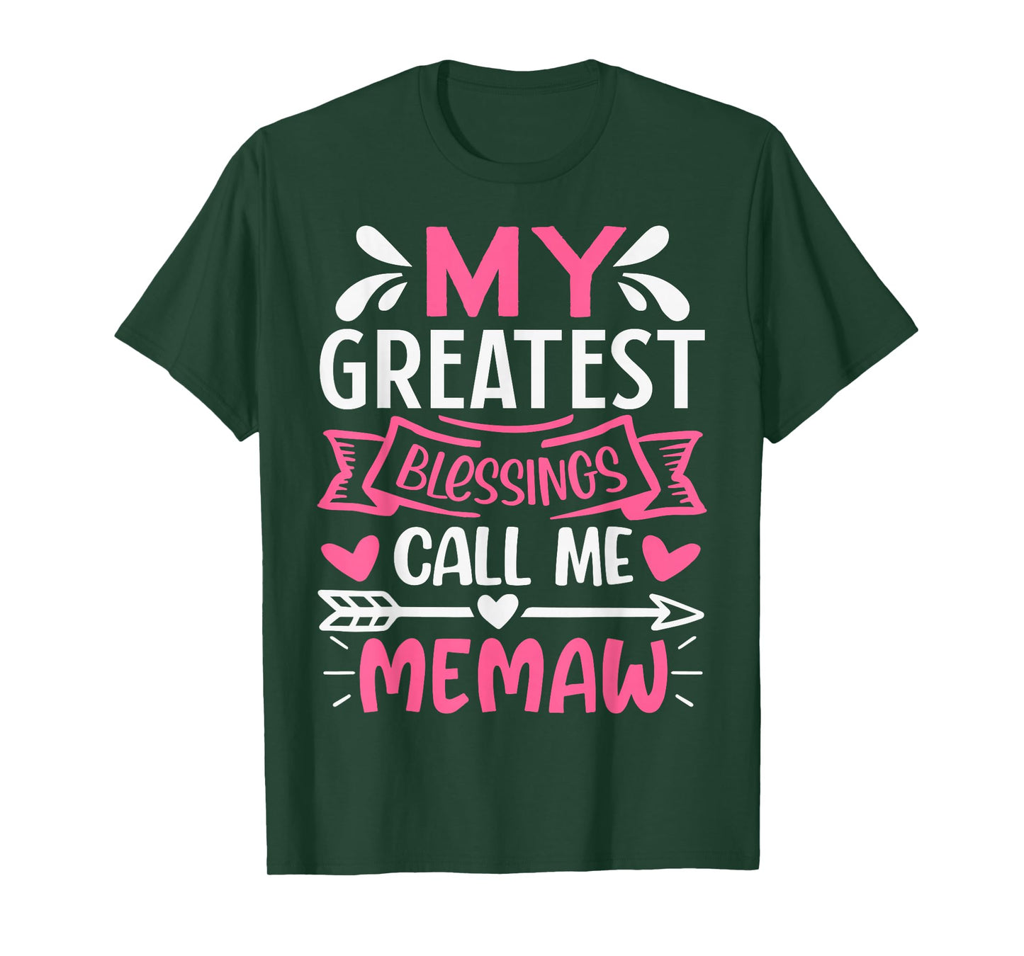 My Greatest Blessings Call Me Memaw Grandma T-Shirt