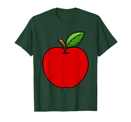 Cute Red Apple Design For Men Women Kids Adult Apple Fruit T-Shirt