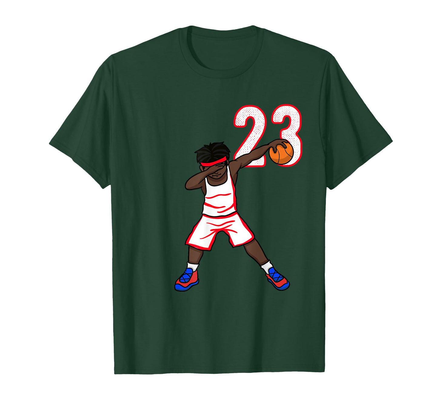 Basketball Shirt Boys Number 23 Funny Dabbing T-Shirt Dab