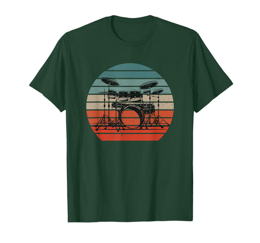 Vintage Drummer Logo Drummer Percussionist T-Shirt