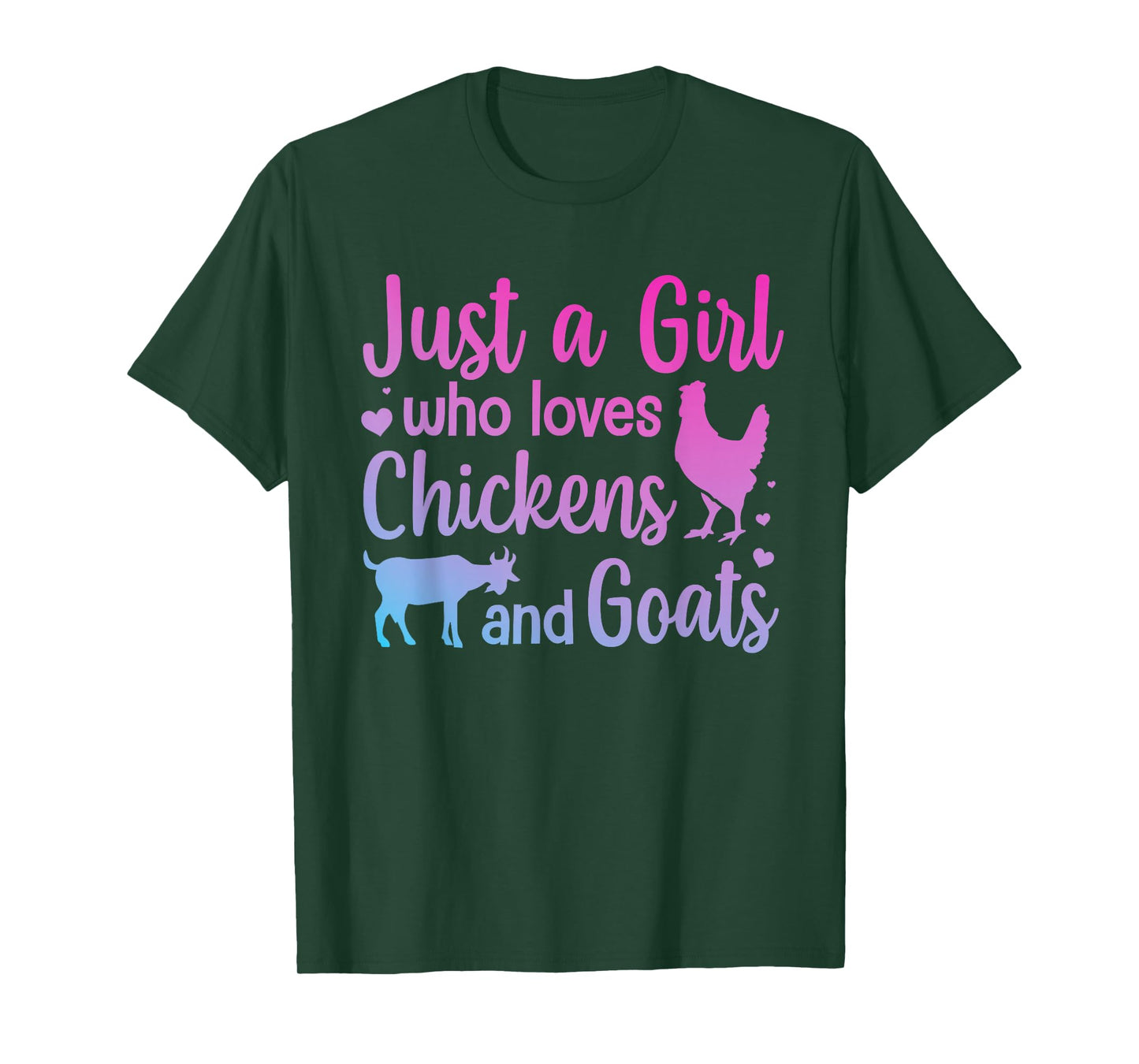 Cool Chicken Goat Design for Women Girls Pygmy Goat Lover T-Shirt