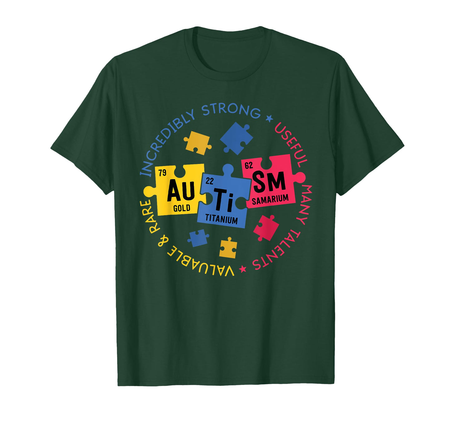 Autism Awareness Shirt Periodic Puzzle Science Teacher Gift Men Women Kids T-Shirt