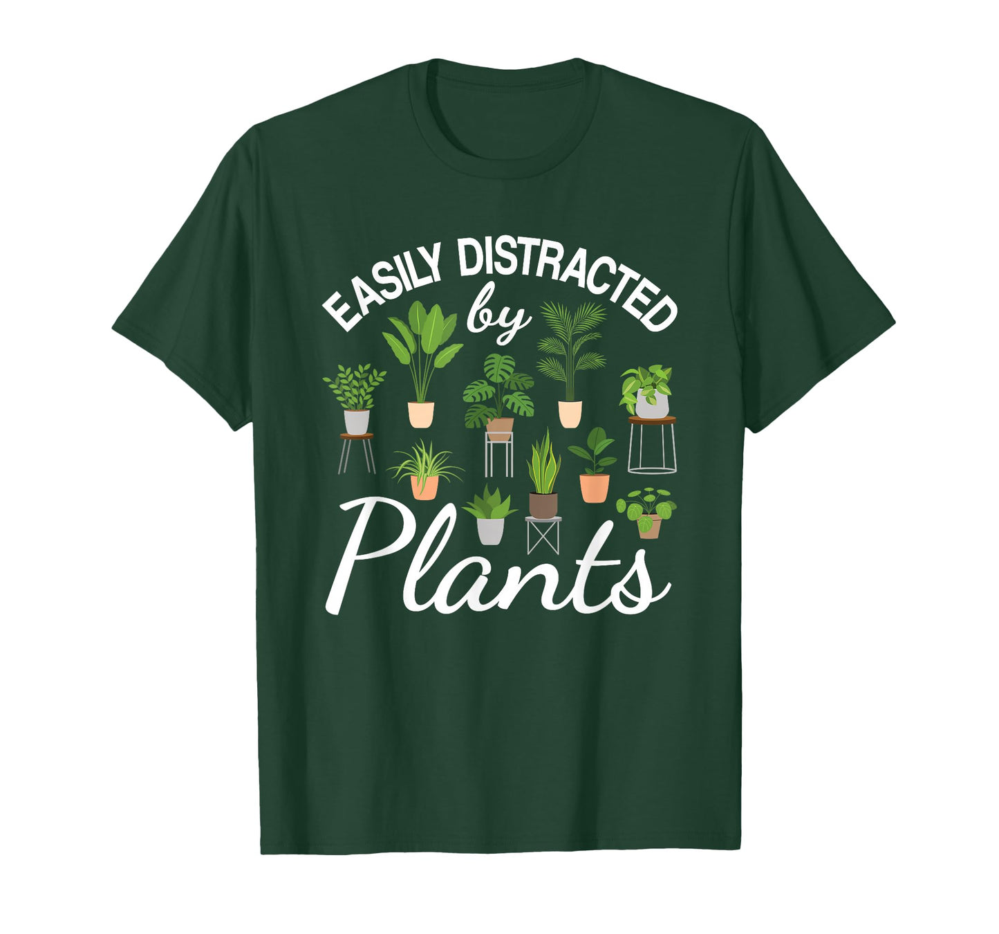 Cute Easily Distracted by Plants Succulent Garden Gardening T-Shirt