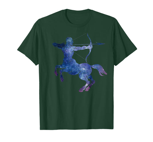 Sagittarius Archer Zodiac Sign | Astrology Design In Space T-Shirt