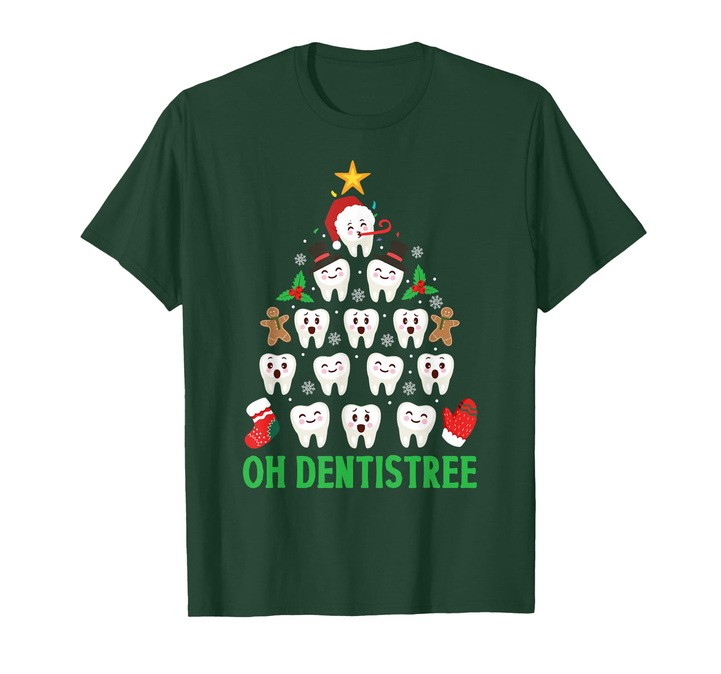 Christmas Dentist Shirt Oh Dentistree Funny Xmas Dental T-Shirt