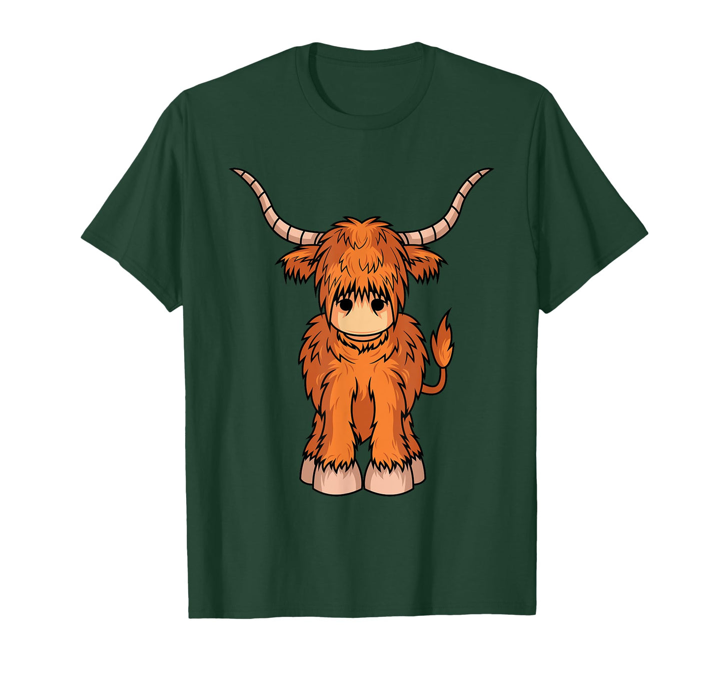 Cute Hairy Scottish Breed Highland Cow Farmer Animal Lover T-Shirt