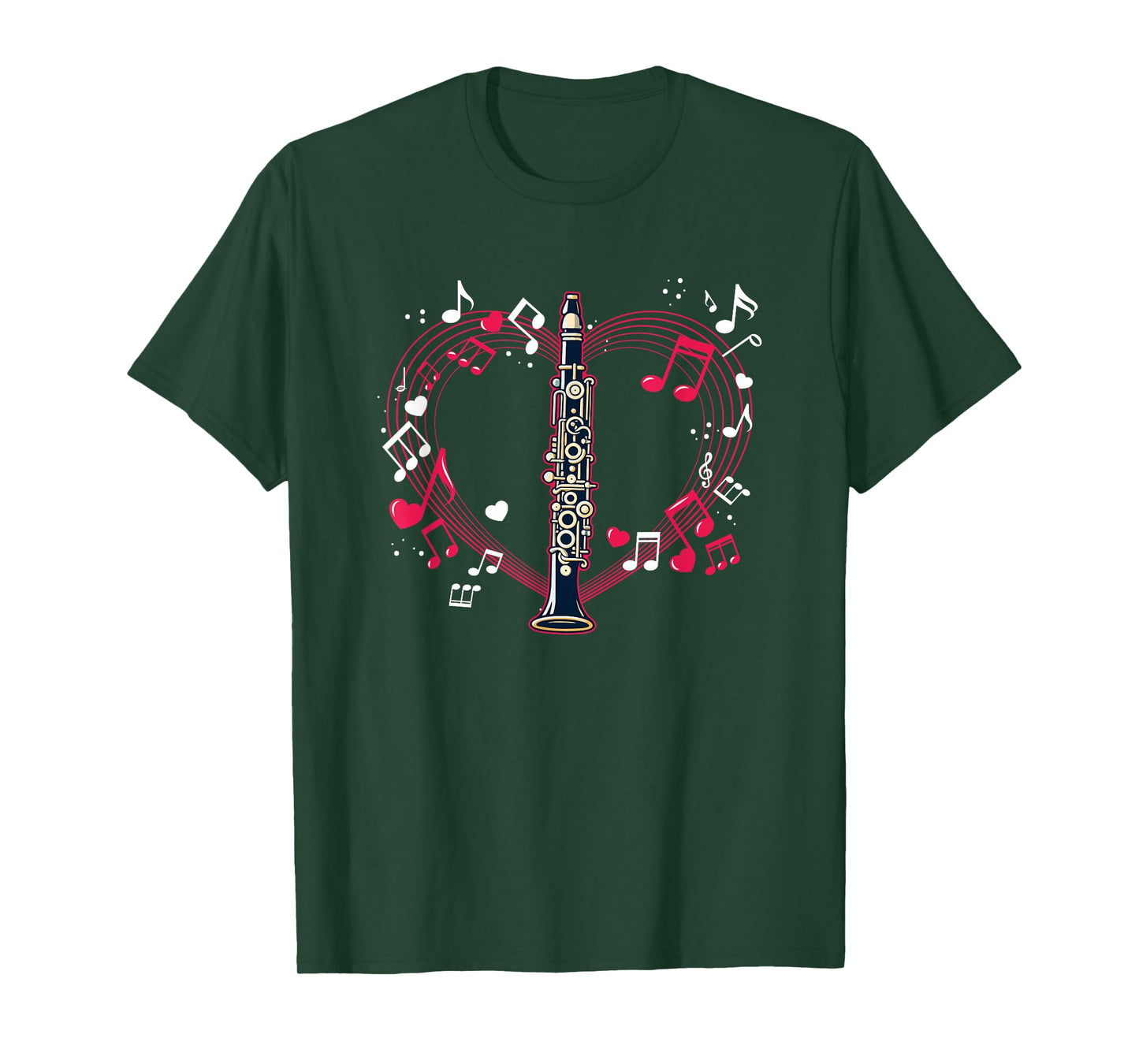 Clarinetist Player Marching Band Music Notes Clarinet T-Shirt