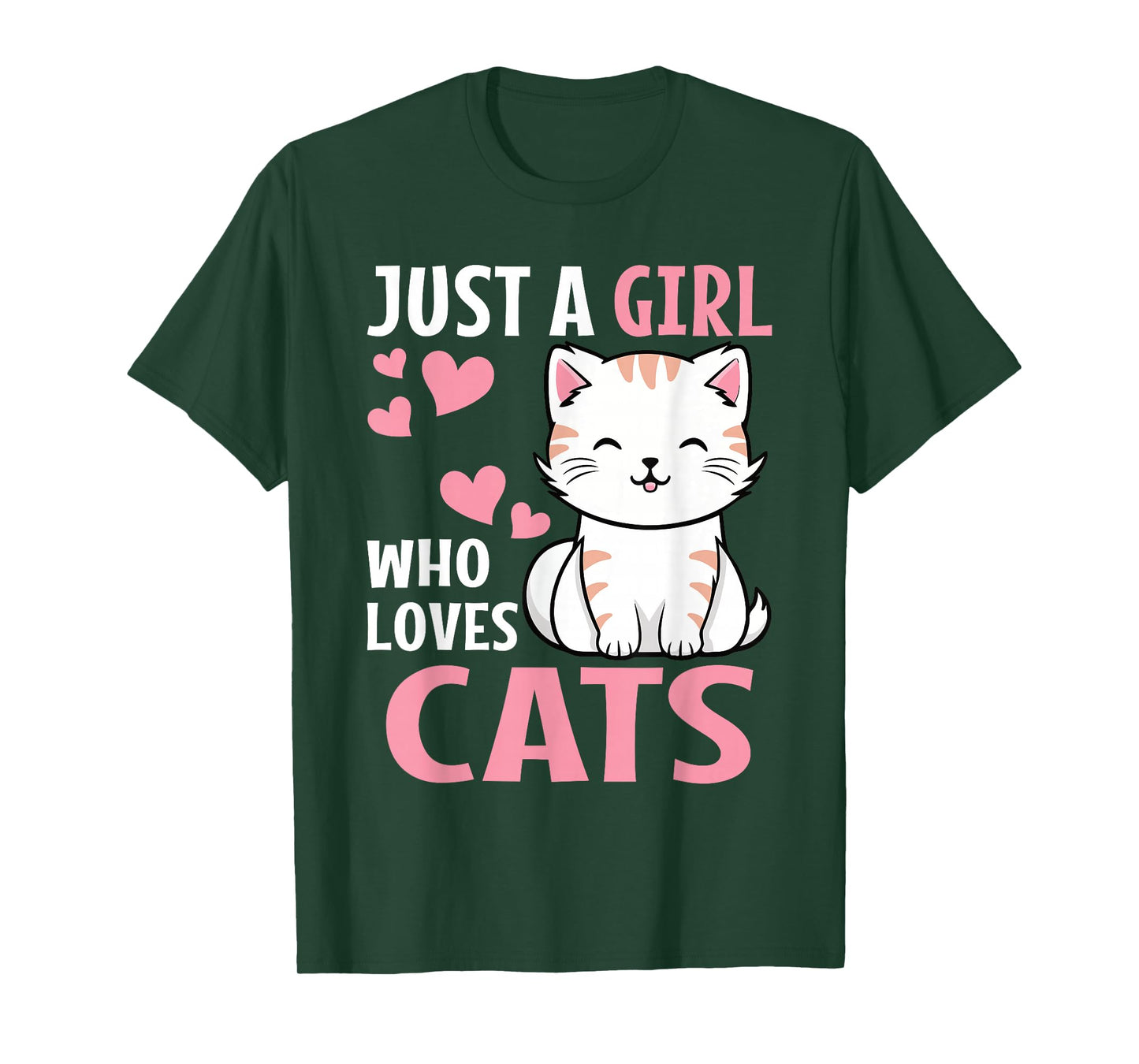 Just A Girl Who Loves Cats Cute Cat Lover Kitten T-Shirt