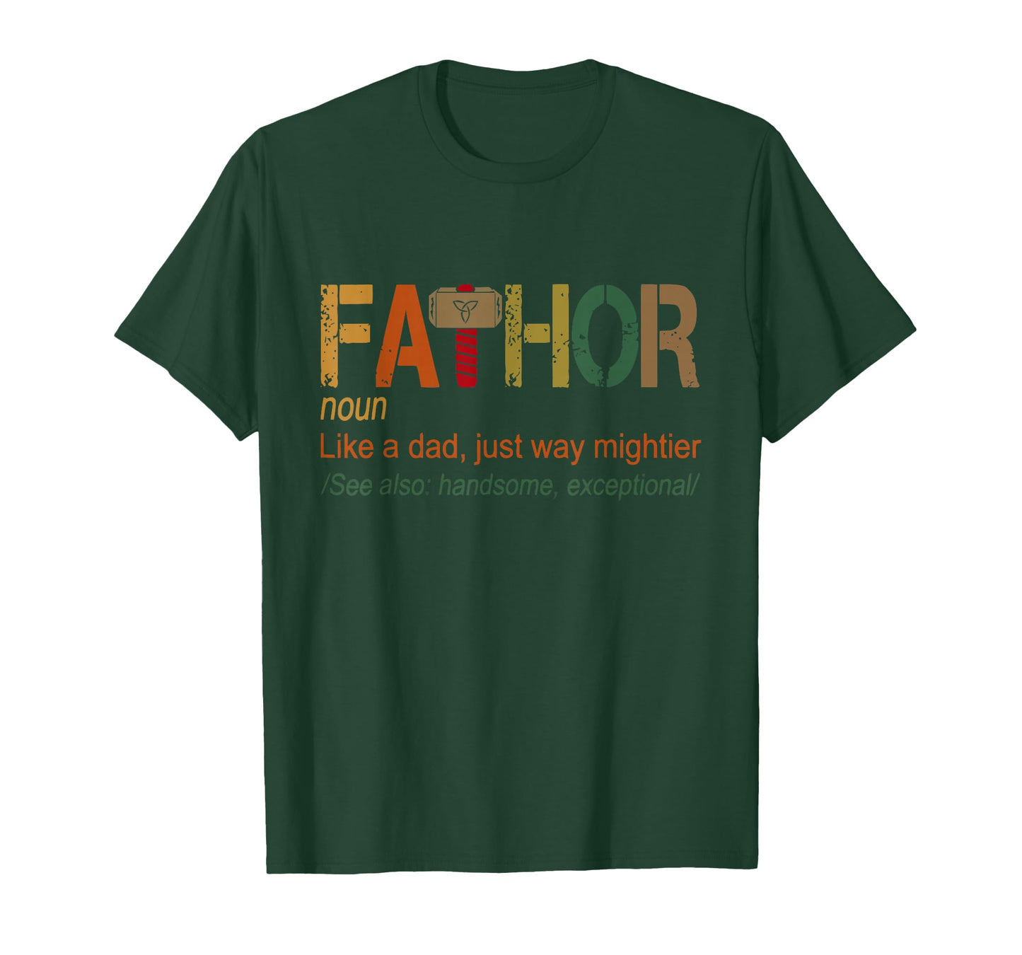 FA-Thor Like Dad Just Way Mightier Hero Fathers Day T-Shirt Small