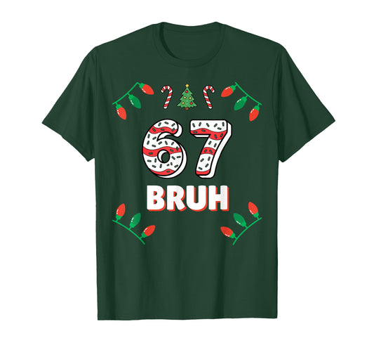 6 7 Bruh Christmas Cake 67 Funny Teacher Christmas 67 Shirt T-Shirt