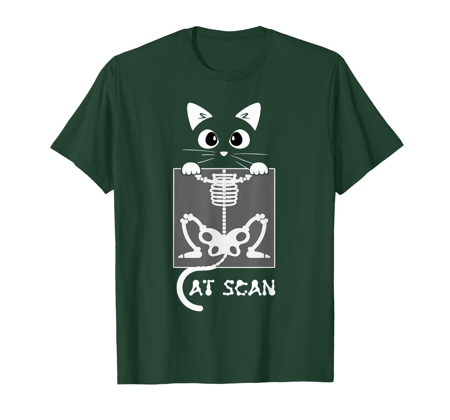 Skeleton Cat Scan Ct Scaning Funny X Ray Pun Meme Rad Tech T-Shirt