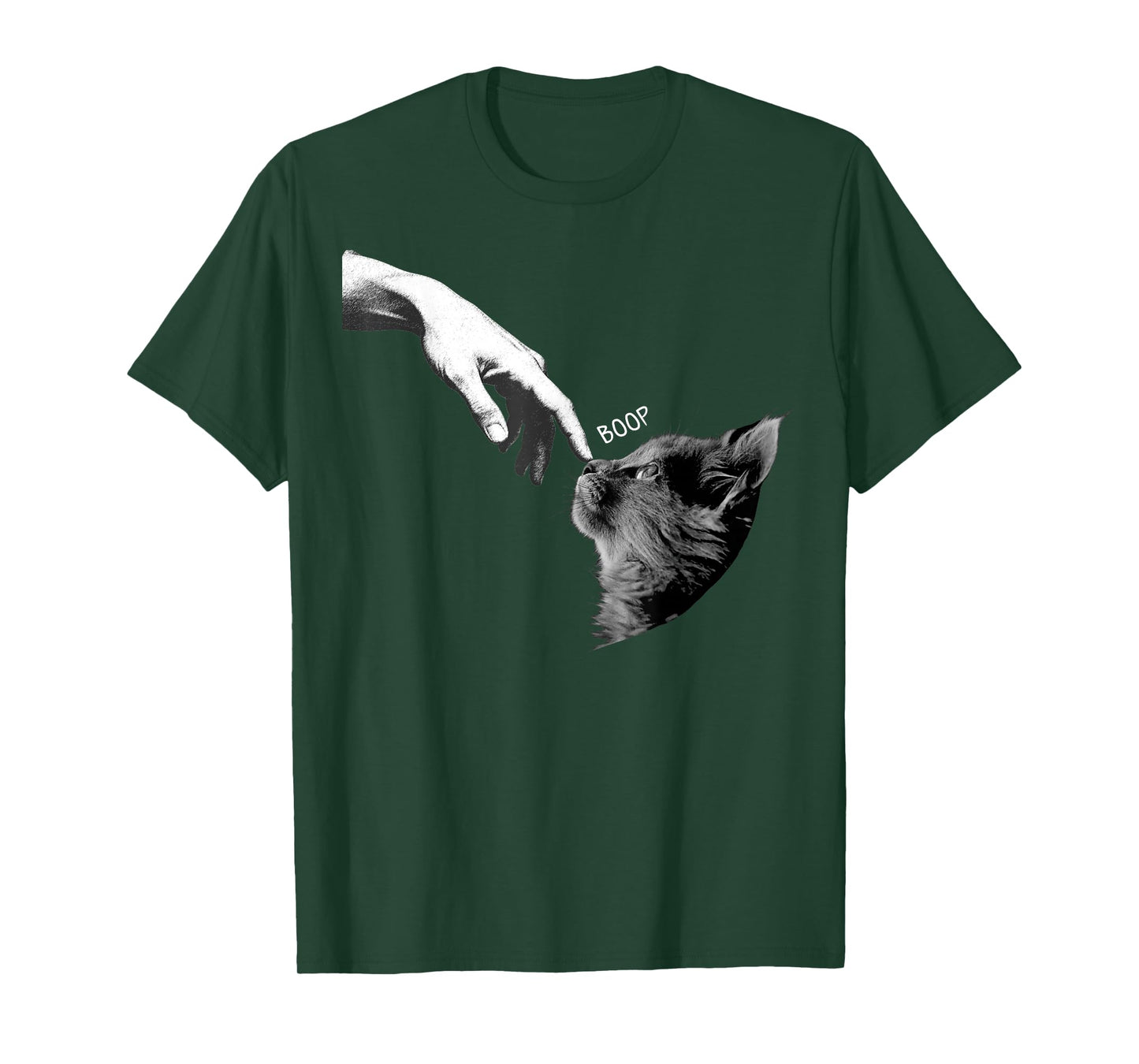 Funny Graphic Hand Boop On A Cat's Nose T-Shirt