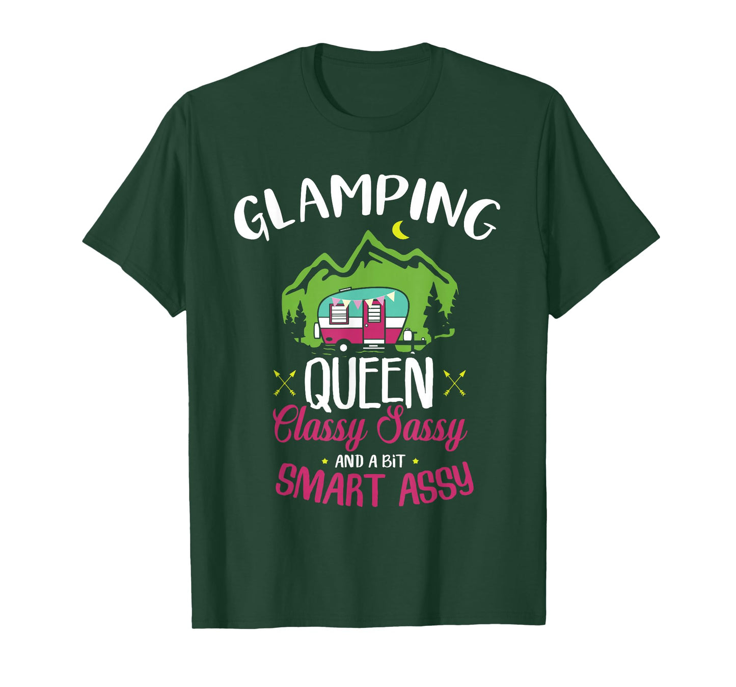 Glamping Queen Classy Sassy Smart Assy Camping RV Gift T-Shirt