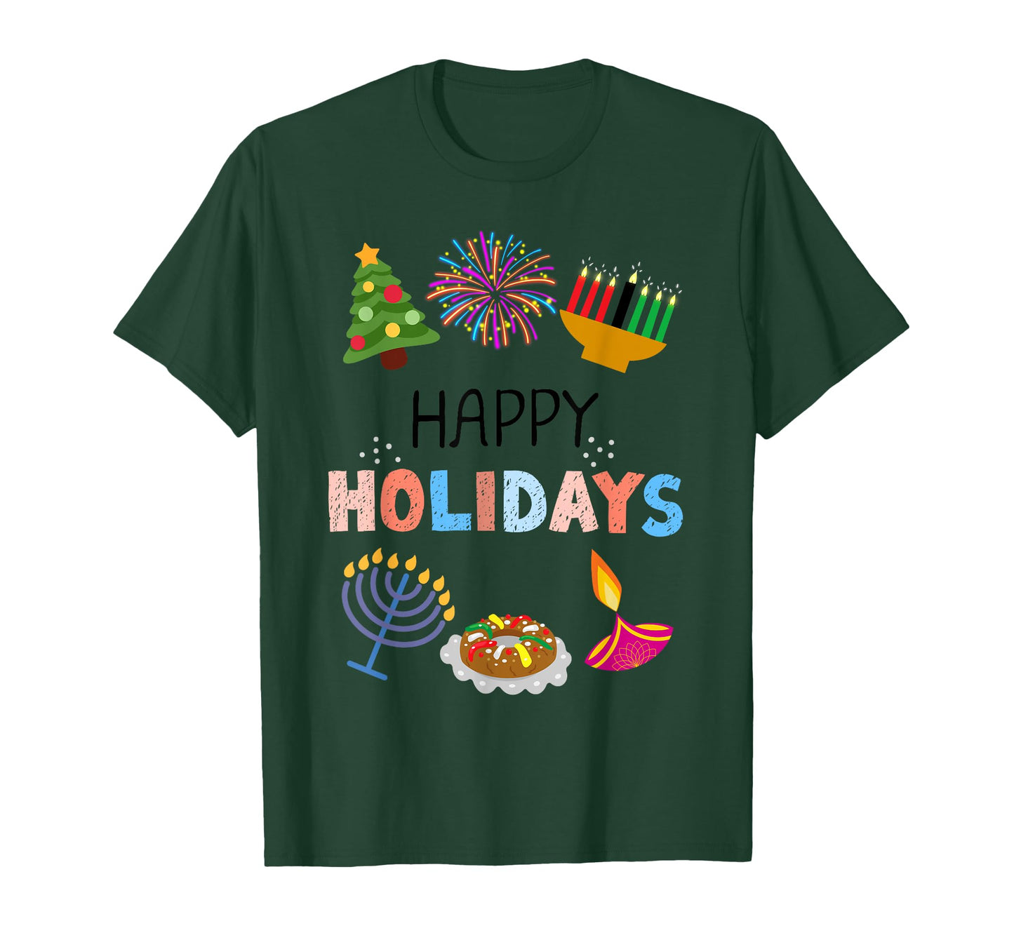 Happy Holidays Diwali, Kwanzaa, Hanukkah, Christmas T-Shirt