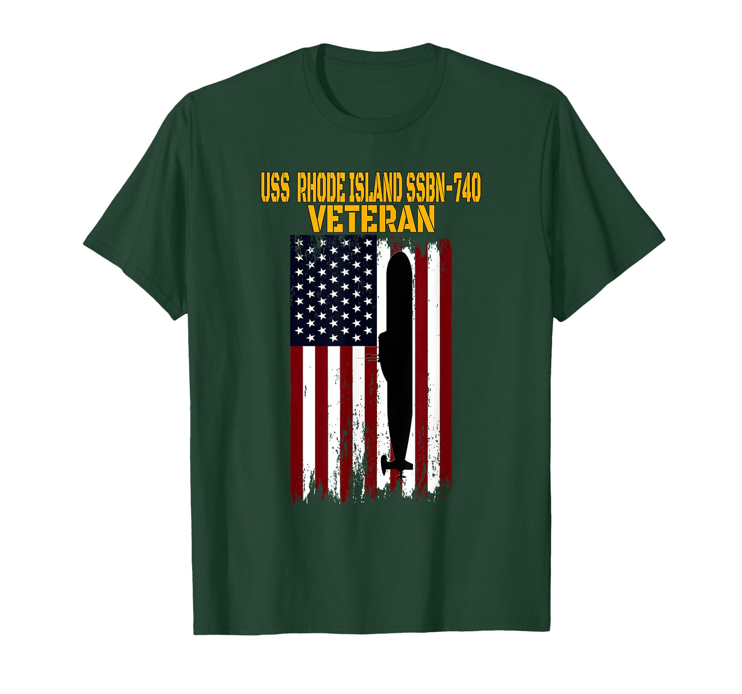 USS Rhode Island SSBN-740 Submarine Veterans Day Fathers Day T-Shirt