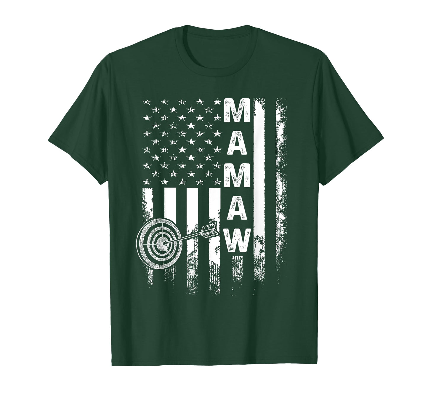 Archery Mamaw American Flag Vintage Christmas Xmas T-Shirt for Women Kids Men