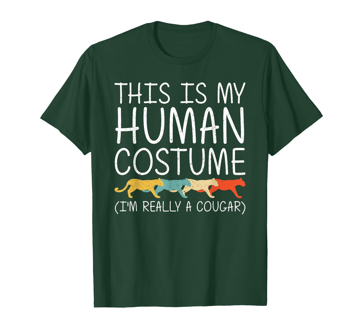 Cougar Halloween Human Costume Puma Animal Easy DIY Gift T-Shirt