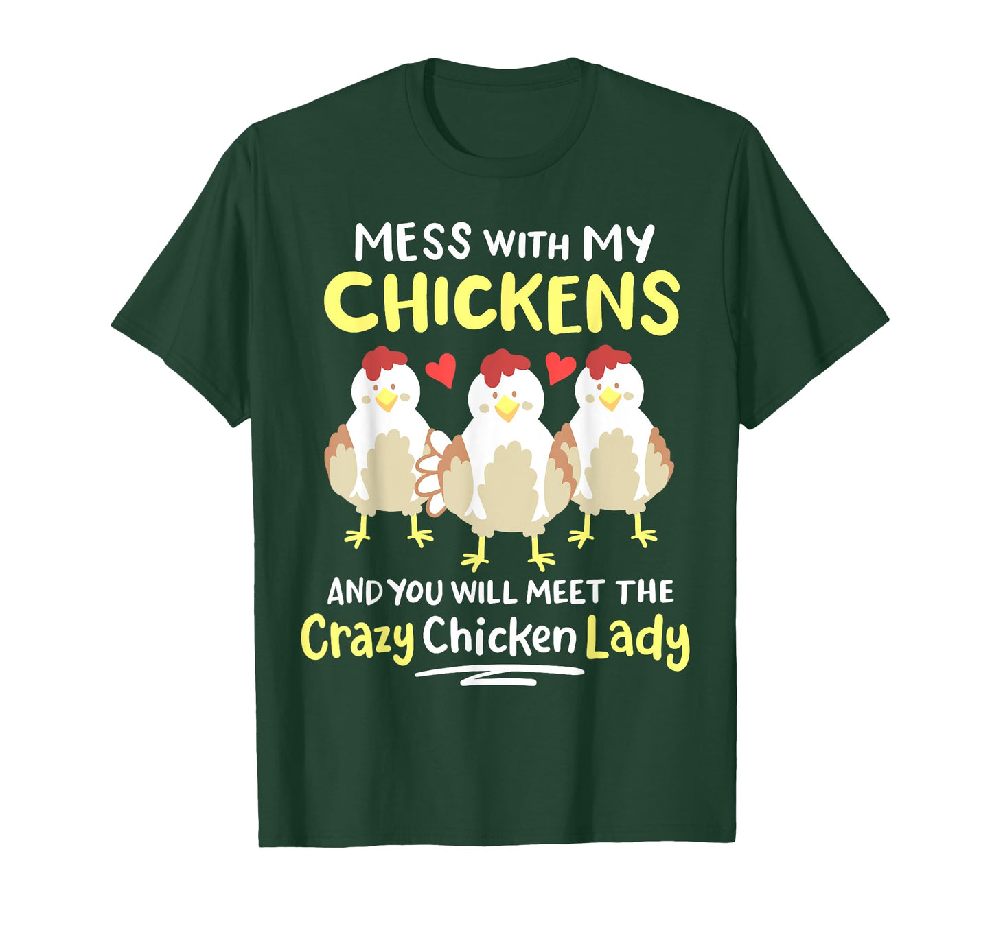 Backyard Crazy Chicken Lady Womens Farmer T-Shirt