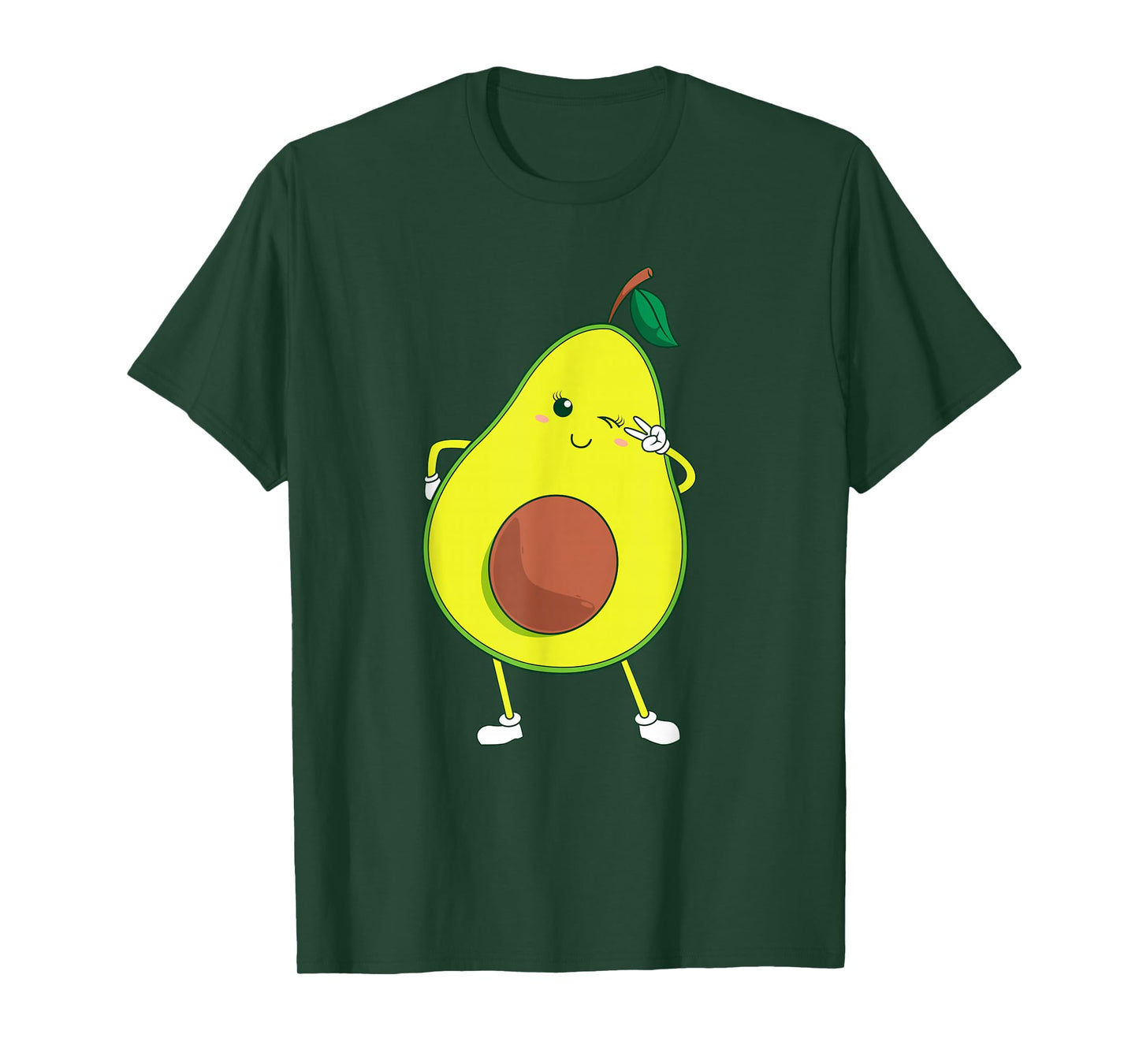 Cute Avocado Art For Kids Men Women Funny Winking Fruit T-Shirt