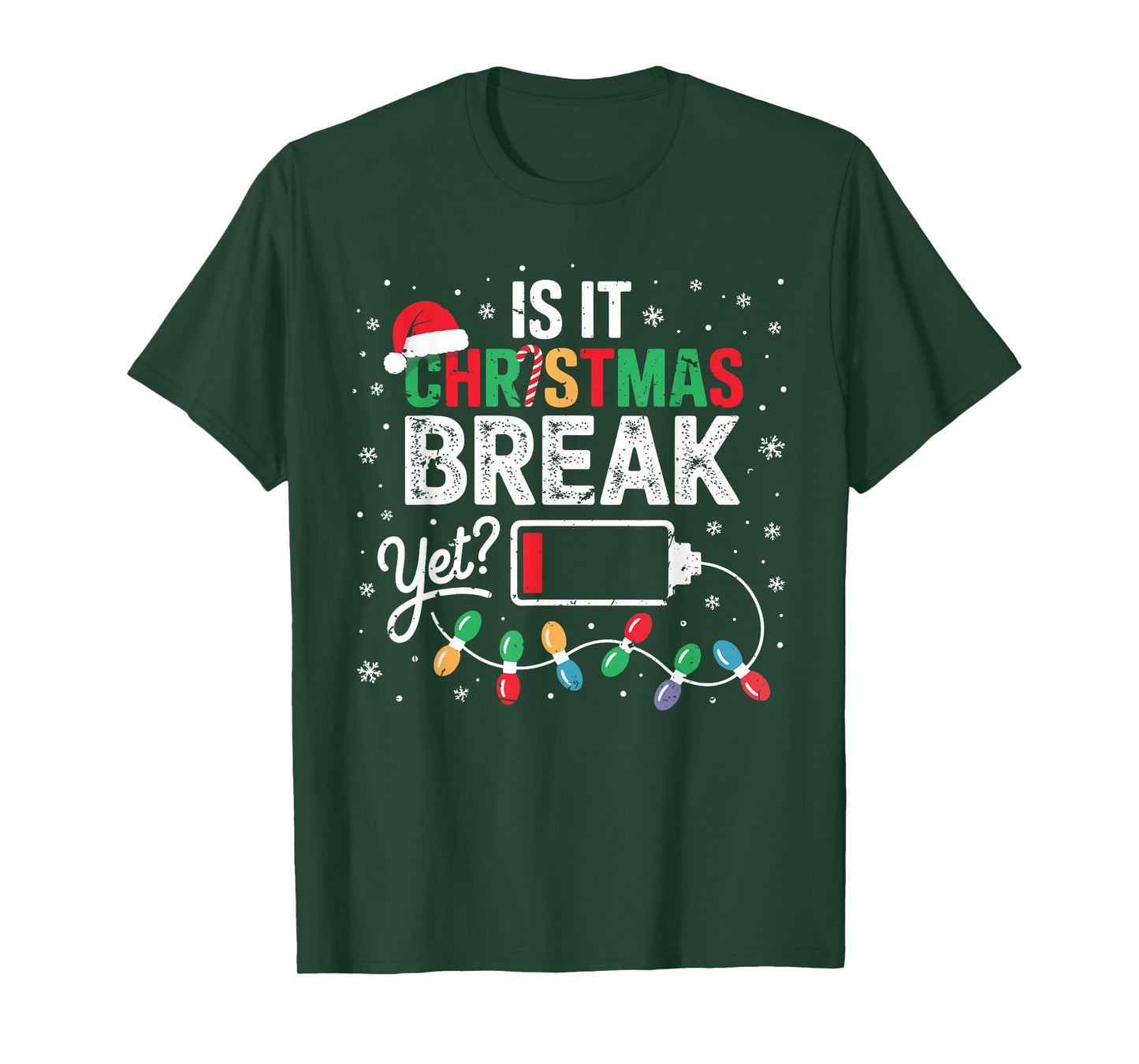 Funny Xmas Holiday is It Christmas Break Yet Teacher Women T-Shirt