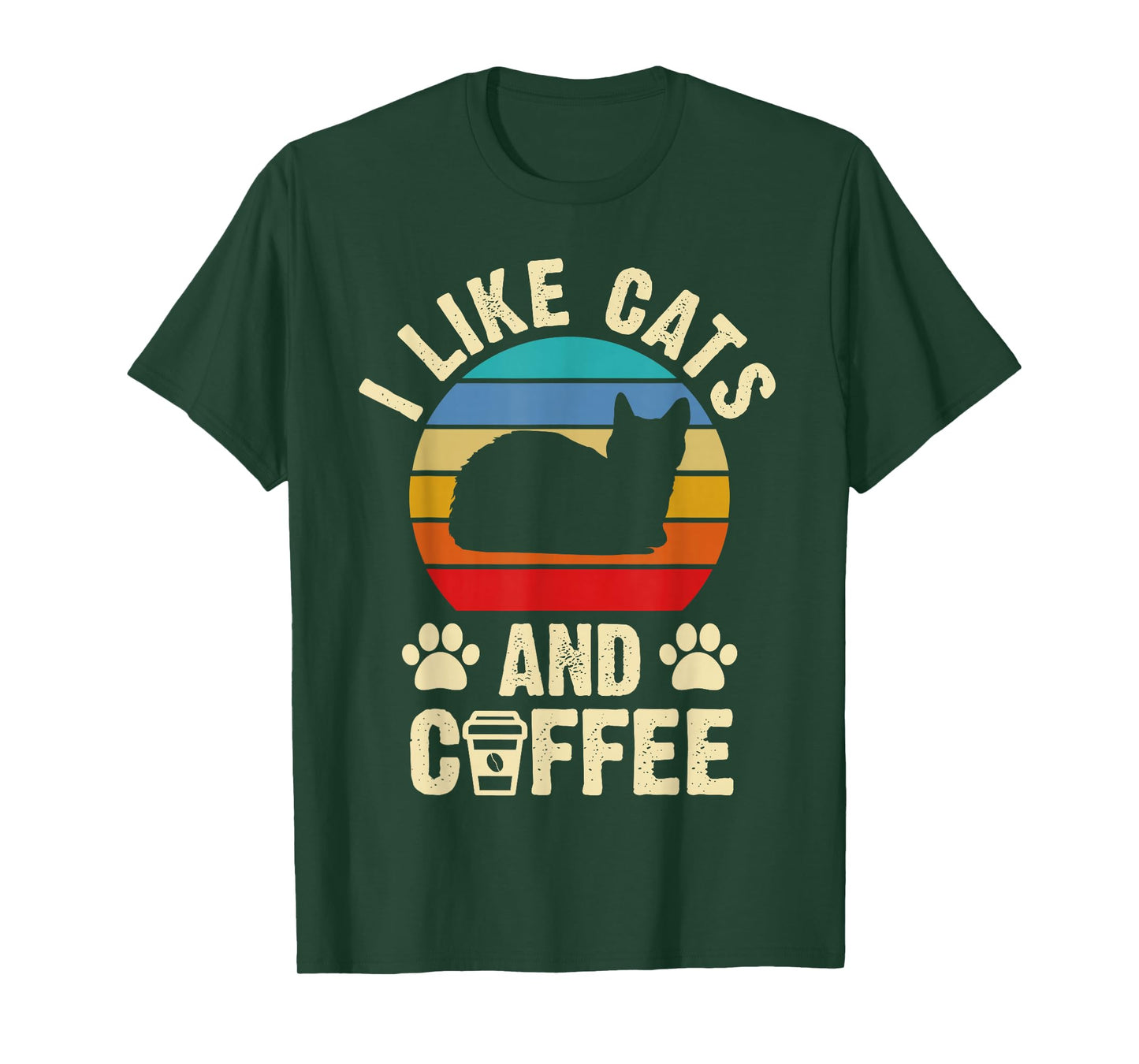 I like Cats & Coffee Funny vintage Kitten theme lover T-Shirt
