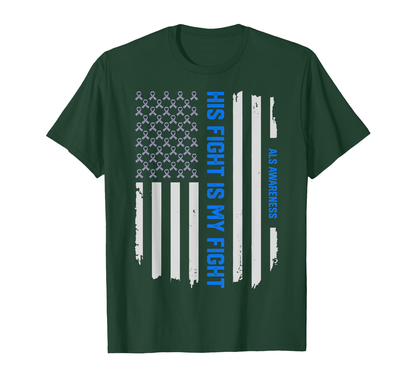 ALS Awareness T Shirt - American Flag ALS T-Shirt Tee Gift T-Shirt