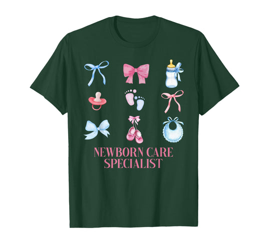Coquette NCS Newborn Care Specialist Mother Baby Nurse T-Shirt