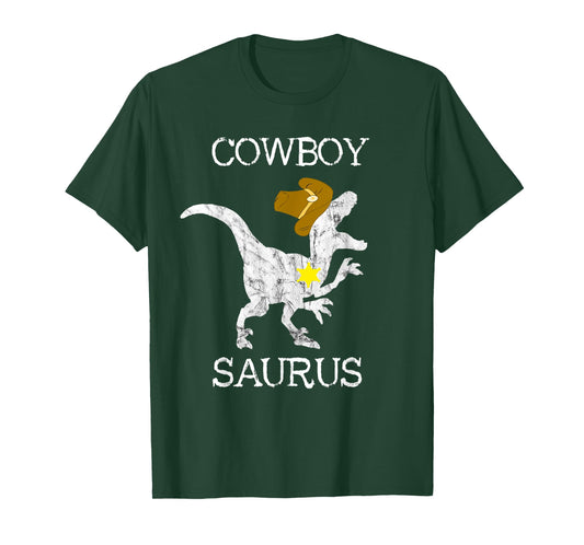 Cowboy Saurus Wild West Sheriff Rancher T Rex Dinosaur Shirt T-Shirt