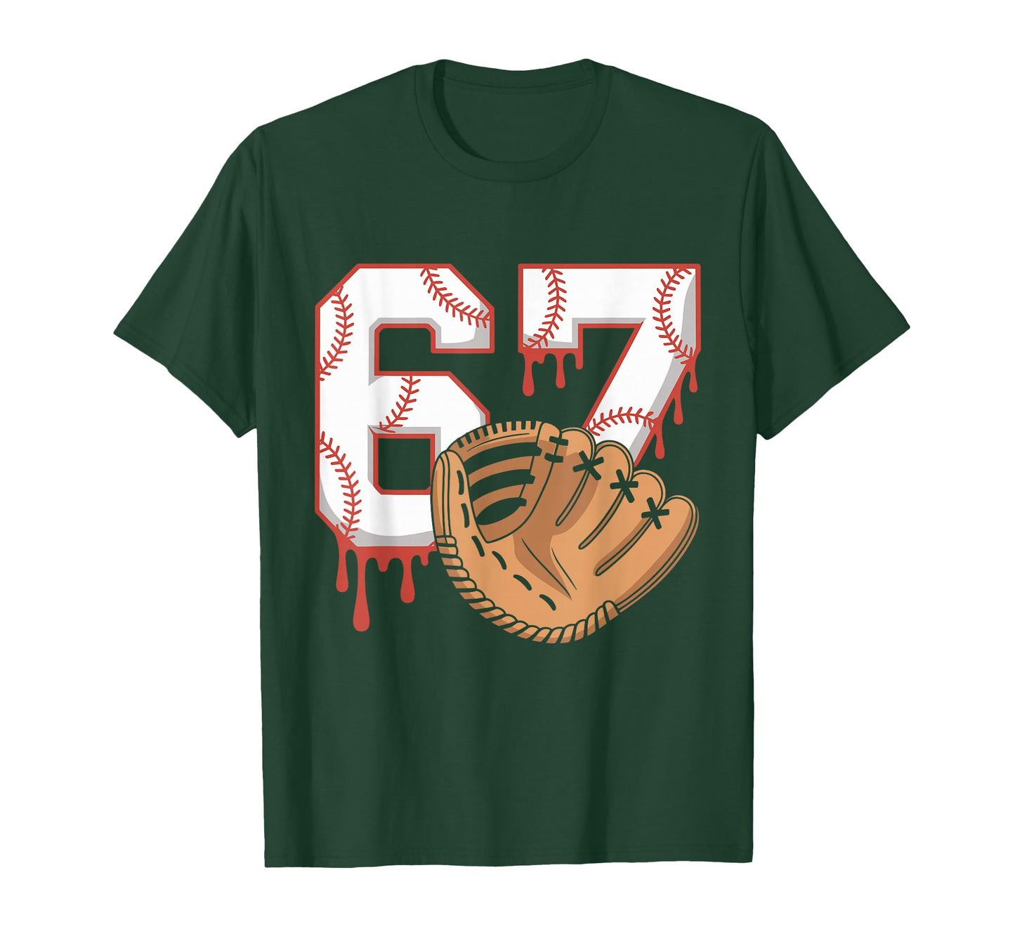 Baseball 67 Six Seven Alpha Slang 6 7 Meme Kids Teachers Boy T-Shirt