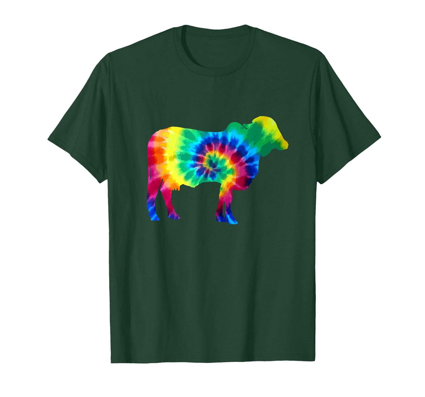 Cow Tie Dye Vintage Hippie Farm Animal Farmer Cow Lover T-Shirt
