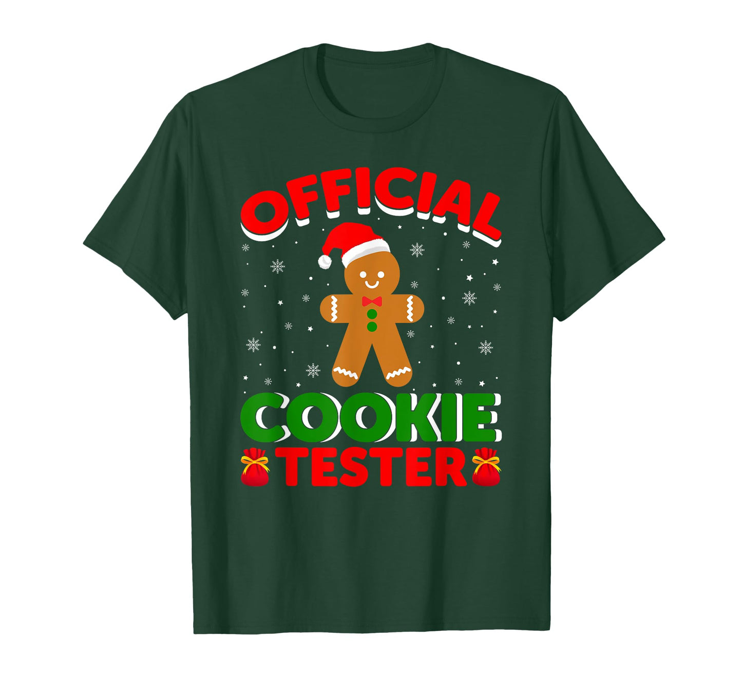 Official Cookie Tester Funny Christmas Family Matching T-Shirt