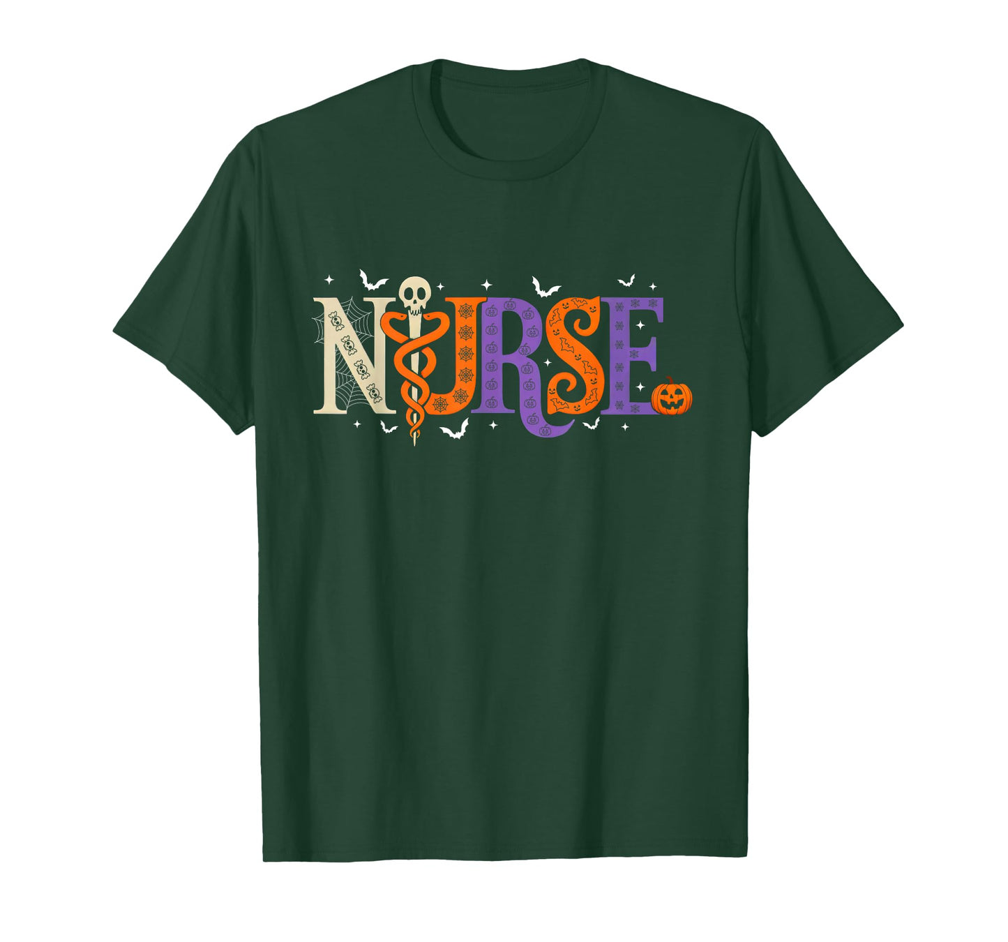 Halloween Nurse Shirt For Women Girls RN ICU NICU Nursing T-Shirt