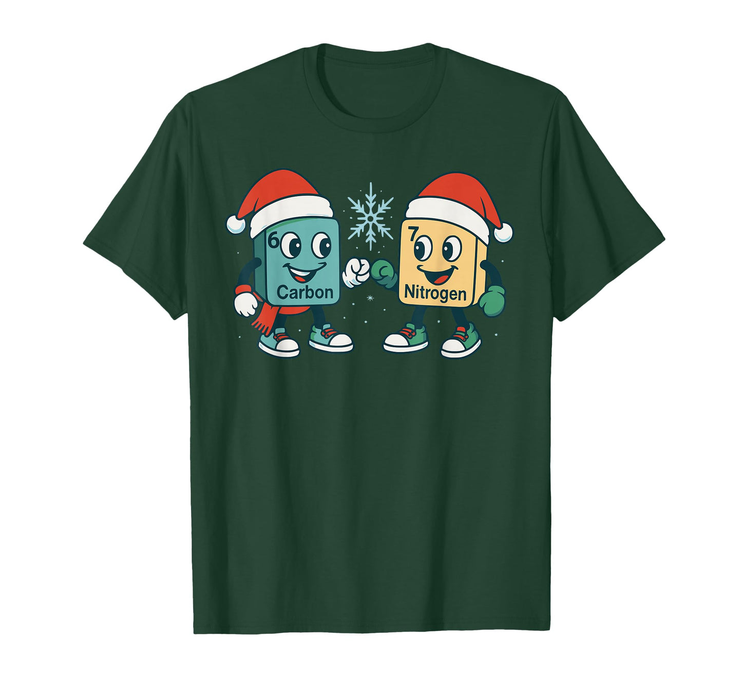 67 Christmas Meme 6 7 Science Carbon Nitrogen Periodic Table T-Shirt