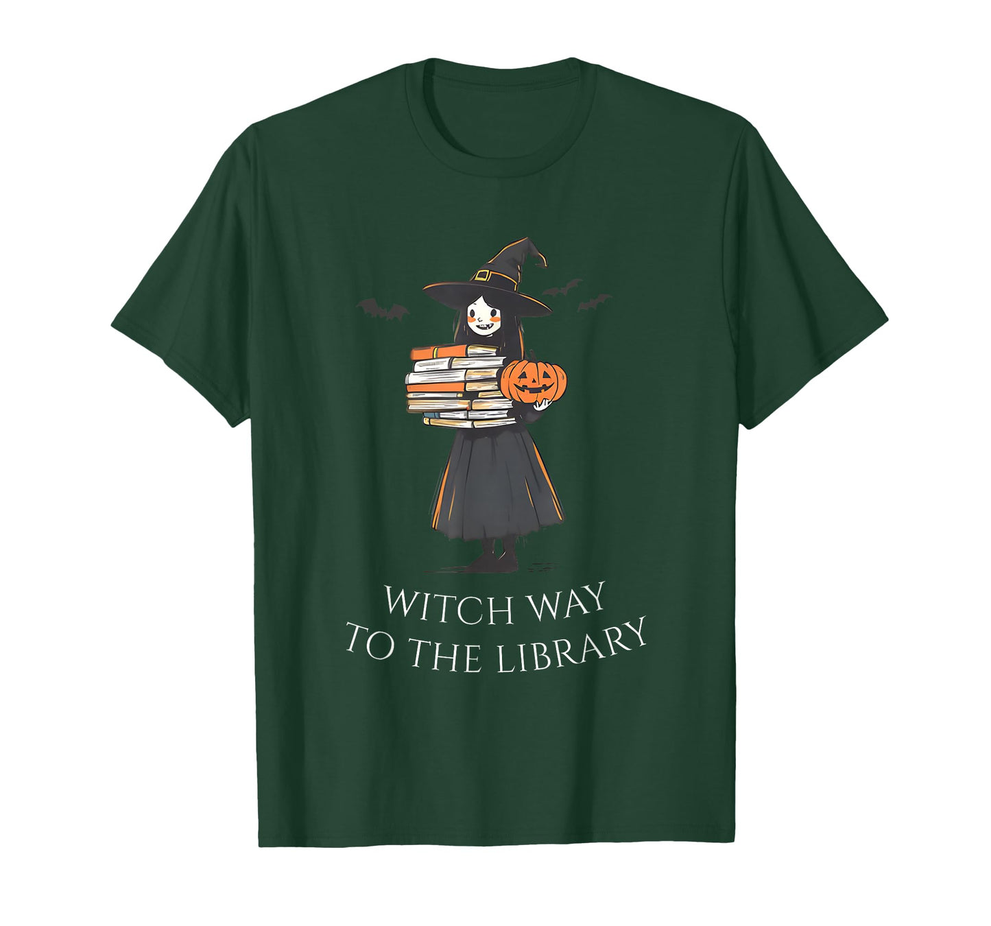 Witch Way to The Library Halloween Librarian Book Bookworm T-Shirt